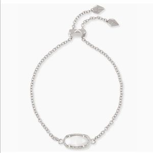 EUC Kendra Scott Elaina silver adjustable chain bracelet